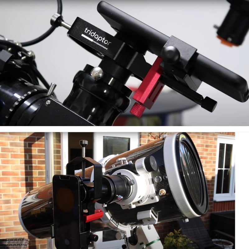 MOVE-SHOOT-MOVE tridaptor - Universal Digiscoping Adapter | High-Precision Phone to Telescope 3-Axis Metal Holder Mount for Spotting Scope Monocular Microscope|Fits 2.4" Eyepiece Max&Most Cell Phone Camera - Image 4